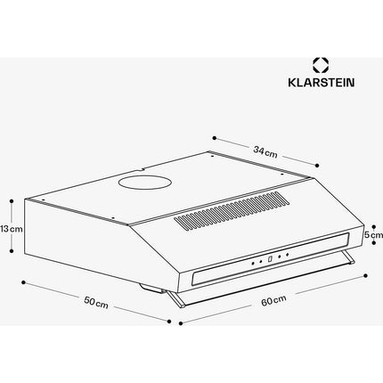 Hotte casquette KLARSTEIN Purista Force Compacte 384,8m³/h C noir
