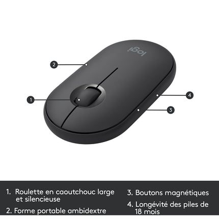 Clavier + Souris LOGITECH MK470 Graphite