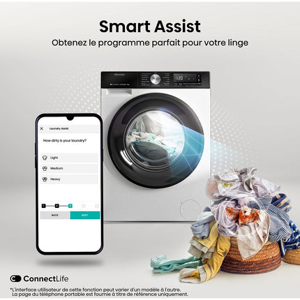 Lave linge séchant hublot HISENSE WD3S8043BW3 PureJetWash