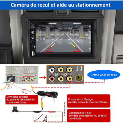 Autoradio connecté JUNSUN 7" GPS KAM Avec écran Carplay