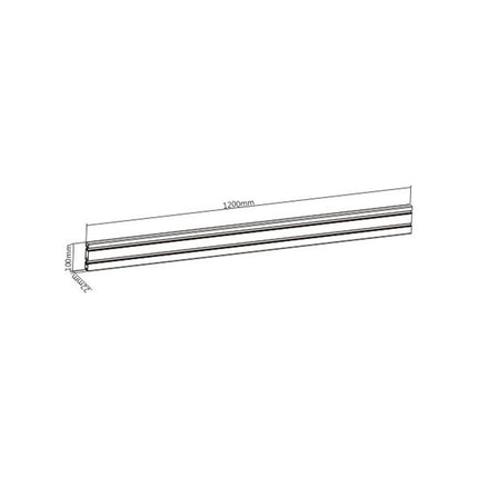 KIMEX Rail de fixation Slatwall + Support PC