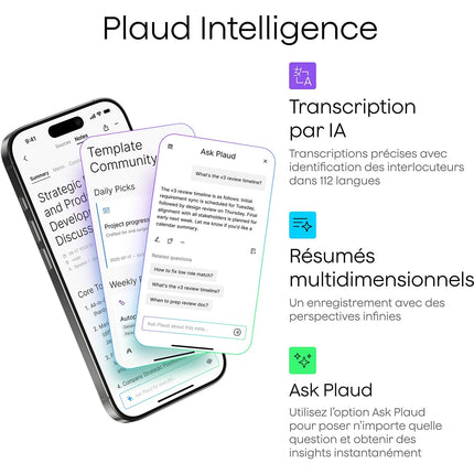 DICTAPHONE PLAUD Note Pro Argent