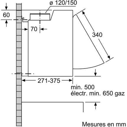 Hotte escamotable BOSCH DEM66AC00 SERIE 2