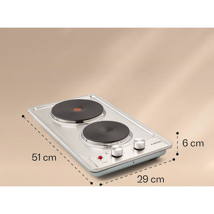 Domino électrique KLARSTEIN Appetito Domino 3000W - Argent