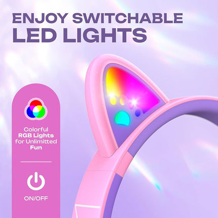 Casque POWERLOCUS PowerLocus Bobo Violet avec oreilles