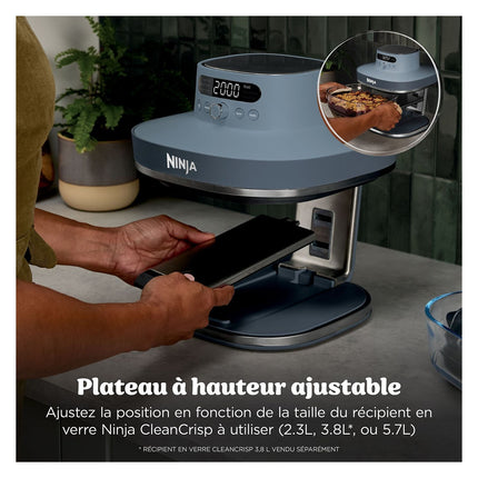 Friteuse sans huile NINJA CRISPi PRO 7-en1, 2 récipients en verre de 5.7 et 2.3L, AS101EULG