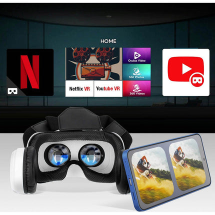 Casque de réalité virtuelle AVIZAR Shinecon G04BS Bluetooth Blanc