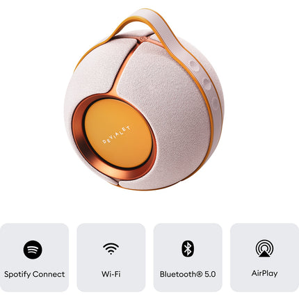 Enceinte portable DEVIALET Mania White Mist + Étui de transport inclus