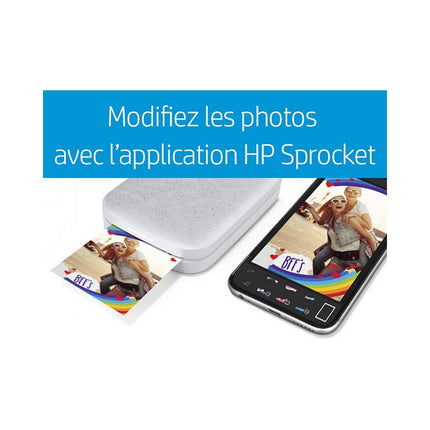 Imprimante photo portable HP Sprocket White Luna