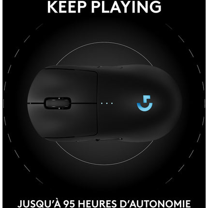 Souris Gamer Sans Fil LOGITECH Pro 2 Lightspeed noir + Pochette + Dongle 8K Hz