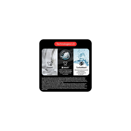 Lave linge séchant hublot LG F214WT8GRBE Washtower