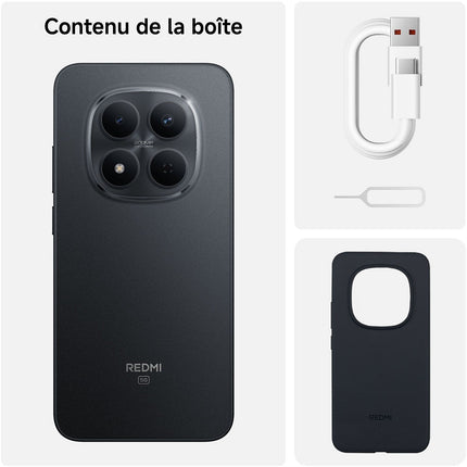 Smartphone XIAOMI Pack REDMI Note 15 Pro 5G 256Go Noir + Redmi buds 6 play blanc + coque incluse