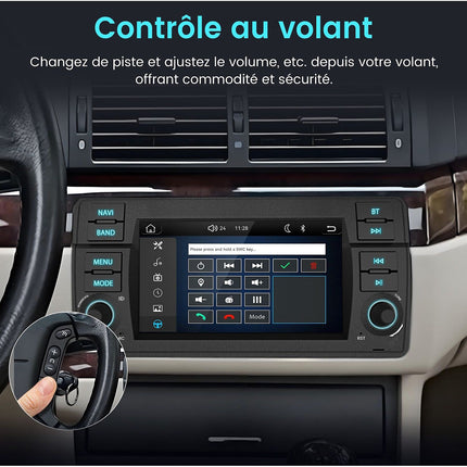 Autoradio connecté JUNSUN pour BMW E46 3er 1998-2006 7"Carplay FM