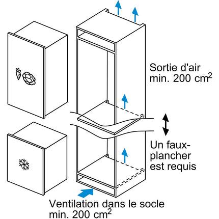Congélateur top BOSCH GIV21AFE0