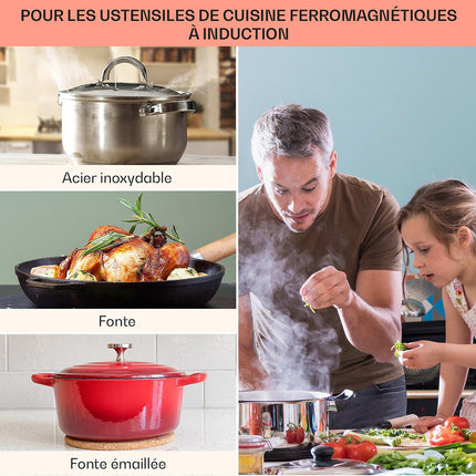 Domino vitrocéramique KLARSTEIN EasyCook Domino 2 feux 3000 W noire