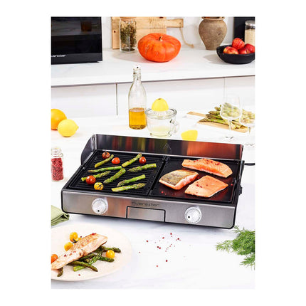Plancha électrique RIVIERA ET BAR QPL530 réversible à poser, 45.5x28.5 cm