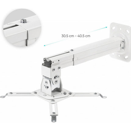 Support vidéoprojecteur ONKRON Plafond - mur, Articulé, 40-60 cm, K5A-W