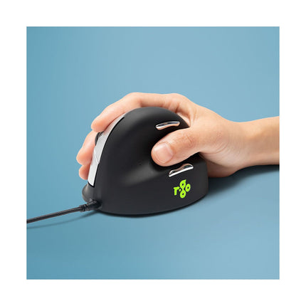 Souris filaire R-GO-TOOLS Souris Ergonomique, droiter, noir