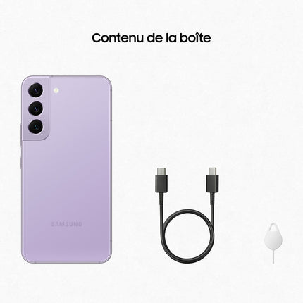 Smartphone SAMSUNG Galaxy S22 Lavande 128Go 5G Reconditionné