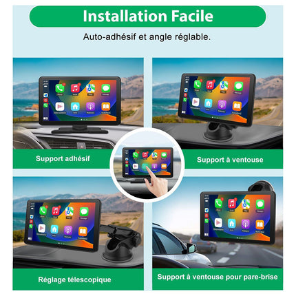 Autoradio connecté JUNSUN 9" 64GB 4K caméra de recul CarPlay