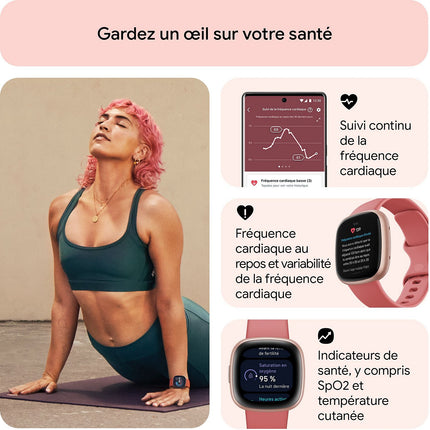 Montre santé FITBIT Versa 4 Aluminium Graphite et