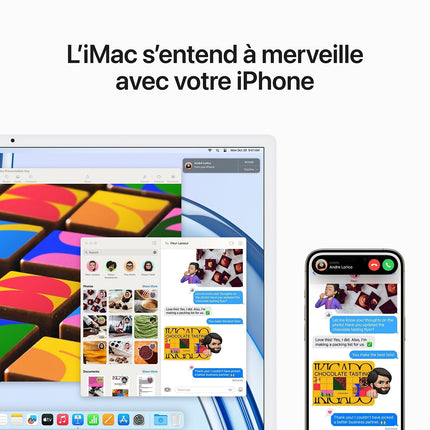 Ordinateur Apple IMAC 24' M3 8Go 256Go CPU 8 GPU 10 Vert Reconditionné