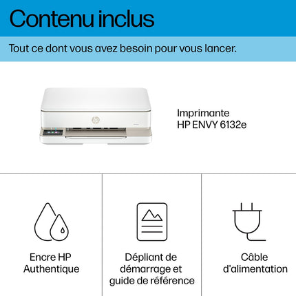 Imprimante jet d'encre HP Envy 6132e/6120e éligible Instant Ink