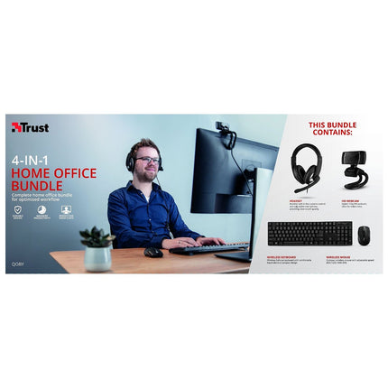 Pack TRUST Qoby 4-in-1 Home Office Set