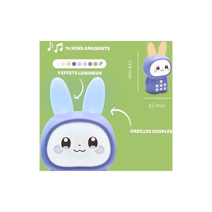 Veilleuse MOOOV Lapin Moka avec bruits blancs - violet
