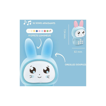 Veilleuse MOOOV Lapin Flocon avec bruits blancs - bleu