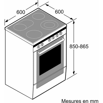 Cuisinière vitrocéramique BOSCH HKS79R220