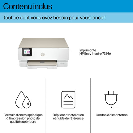Imprimante jet d'encre HP Envy Inspire 7224e éligible Instant Ink