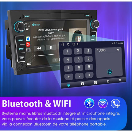 Autoradio connecté JUNSUN pour 7" Opel Astra H Corsa C/D Carplay