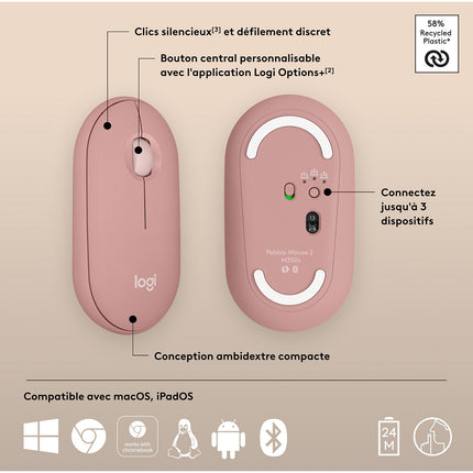 Souris sans fil LOGITECH Pebble 2 M350s Graphite