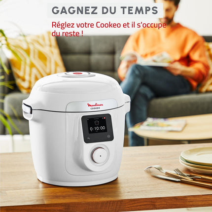 Cookeo MOULINEX YY5855FB WIFI 9-EN-1, 6 L, 9 modes de cuisson, 150 recettes + Extra crisp