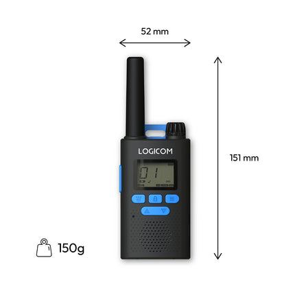 Talkie walkie LOGICOM Talkie Walkie Essentiel Noir