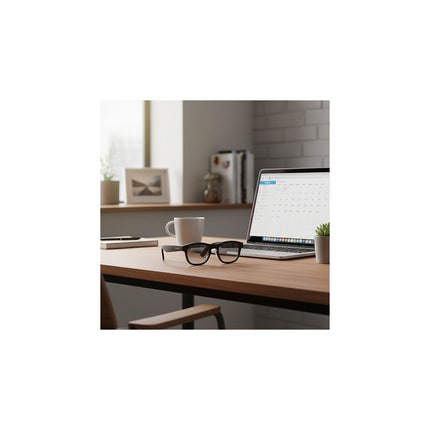 Lunettes connectées PRIXTON Full HD avec Assistant IA, Noir