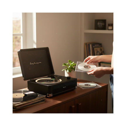 Platine CD PRIXTON Boogie Bluetooth, Radio FM et AUX, Noir
