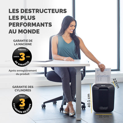 Destructeur FELLOWES MICROSHRED LX45 NOIR