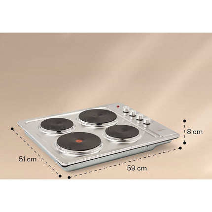 Plaque électrique KLARSTEIN Appetito 4 zones 6 niveaux 5500 W inox