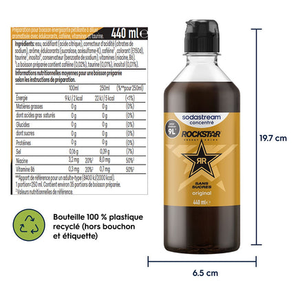 Concentré SODASTREAM ROCKSTAR ORIGINAL SANS SUCRE 440ml