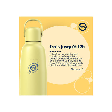 Bouteille isotherme SODASTREAM Fizz & Go Cool jaune citron 0.9L