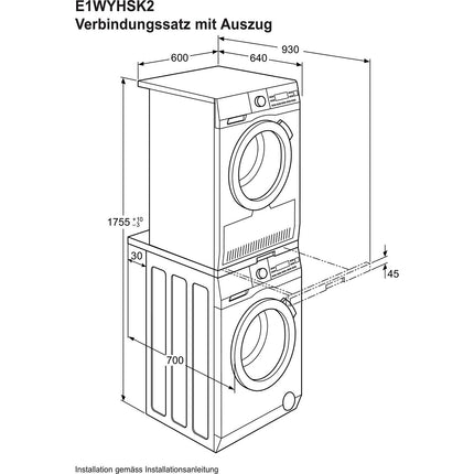 Kit de superposition ELECTROLUX de superposition avec étagère amovible