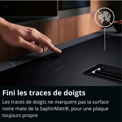 Plaque induction aspirante AEG TH84CB03FZ SaphirMatt