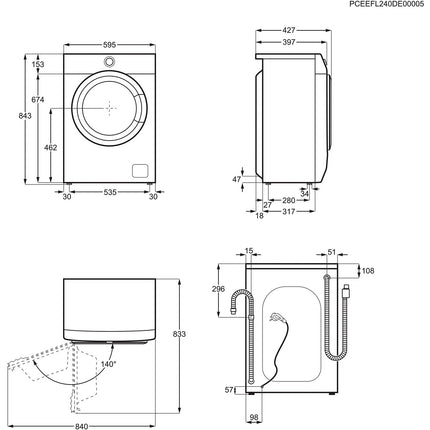 Lave linge hublot AEG LSR6E6264XA