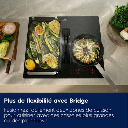 Plaque induction aspirante ELECTROLUX KCC63410CT - Hotte intégrée Format 60cm