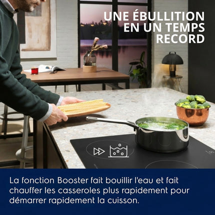 Plaque induction ELECTROLUX LIB60320CL Matt - Finition Noir Mat 3 foyers
