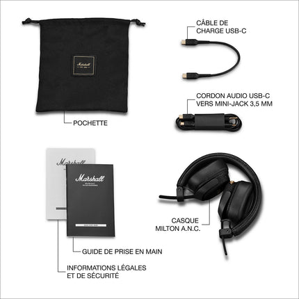 Casque MARSHALL Milton A.N.C. Noir