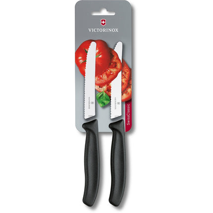 Couteau à tomates VICTORINOX tomate Swissclassic 11cm noir x2
