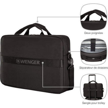 Sacoche WENGER 16'' XE compact brief Noire